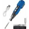 Tournevis Electrique Sans Fil, Tournevis Electrique Rechargeable USB 3,6 V 900 MAh, Lampe De Travail LED, 9 Embouts Magnétiques Et Porte-Embout 1/4 -Magasin D'Outils Électriques 92294563 1
