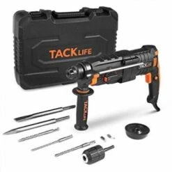 Perforateur 800 W TACKLIFE, 6000 BPM, Mandrin SDS Plus 5 Modes, 3200 RPM, 2.8J, Embrayage De Sécurité, Marteau Perforateur -LRH01A