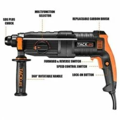 Perforateur 800 W TACKLIFE, 6000 BPM, Mandrin SDS Plus 5 Modes, 3200 RPM, 2.8J, Embrayage De Sécurité, Marteau Perforateur -LRH01A -Magasin D'Outils Électriques 92294961 3