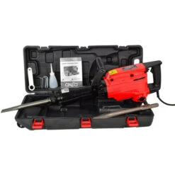 Marteau Piqueur 1700w - 60 Joules - 1900 Coups/min - Marteau De Démolition Inclus 2 Burins : Plat - à Pointe - Malette -Magasin D'Outils Électriques 94400351 5