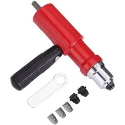 Kit électrique De Rivetage Avec Adaptateur Pour Riveteuse Sans Fil - Pistolet à Riveter En Rouge