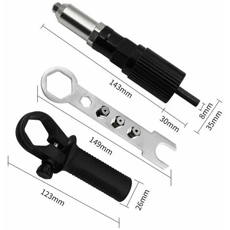 Pistolet A Rivets Electrique Adaptateur De Pistolet A Rivets A Tirer Pour Perceuse Electrique Machine A Riveter A Rivets Et Tete De Pistolet A Clous 7 Pistolet A Rivets Electrique Adaptateur De Pistolet A Rivets A Tirer Pour Perceuse Electrique Machine A Riveter A Rivets Et Tete De Pistolet A Clous – Image 5