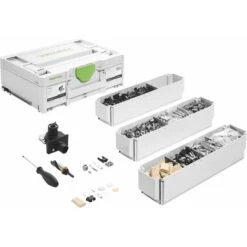 Festool DF 500 Q-Plus Fraiseuse 4-10mm 420W + Coffret Systainer + KV-SYS D8 DOMINO Système D'assemblage (576797) (576413) -Magasin D'Outils Électriques 99480900 5